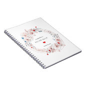Roze Rose Floral Recipe Book Notitieboek (Rechterzijde)