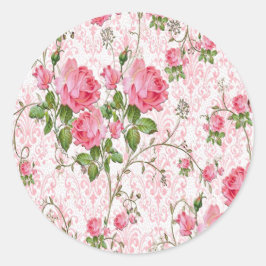 Roze Rose Floral Sticker