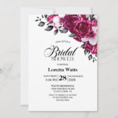 Roze Rose Floral Vrijgezellenfeest Kaart (Voorkant)