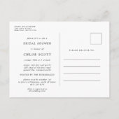 Roze Rose Floral Vrijgezellenfeest Uitnodiging Briefkaart (Achterkant)