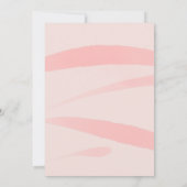 Roze Rose Floral Waterverf Stripes 50th Birthday Kaart (Achterkant)