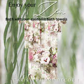 Roze Rose Florals Bad Handdoek