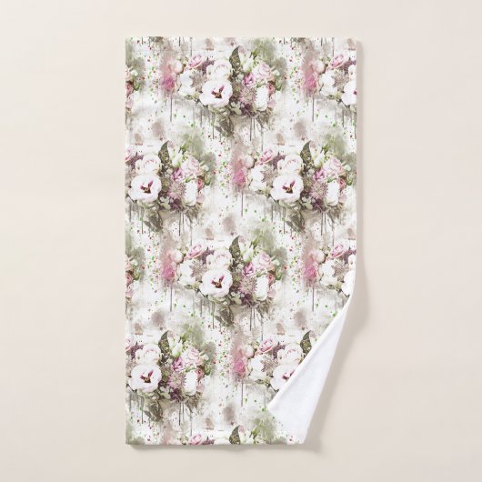 Roze Rose Florals Bad Handdoek (Handdoek)