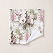 Roze Rose Florals Bad Handdoek (Wasdoekje)