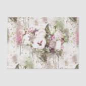 Roze Rose Florals ontkoppeling Tissuepapier (Voorkant)