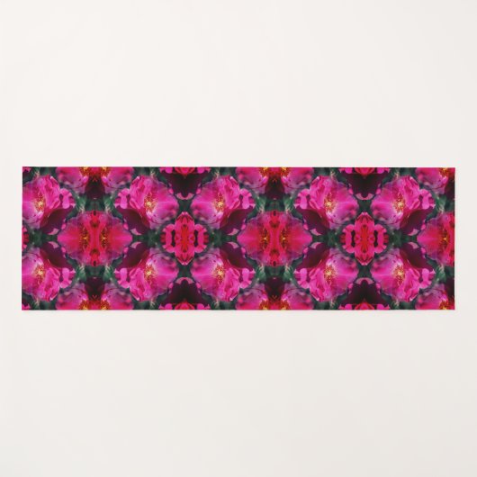 Roze Rose Flower Abstract Yogamat (Voorkant (horizontaal))