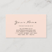 Roze Rose Flower Blogger Stylist Event Beaubody Visitekaartje (Achterkant)