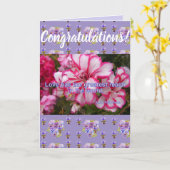 Roze Rose Flower Floral Congatulation art Kaart (Gele Bloem)