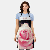 Roze Rose Flower Foto Best Grandma Script Schort (Gedragen)