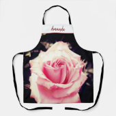 Roze Rose Flower Foto Best Grandma Script Schort (Voorkant)