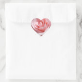 Roze Rose Flower Heart Sticker (Tas)