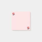 Roze Rose Flowers op Roze Post-it® Notes (Voorkant)