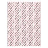 Roze Rose Flowers op White Tablecloth Tafelkleed (Voorkant)