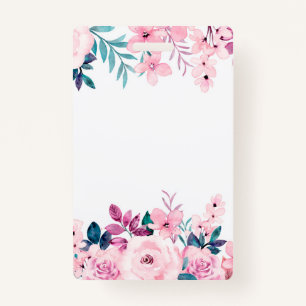 Roze Rose Flowers Spring Floral Mooi design Badge