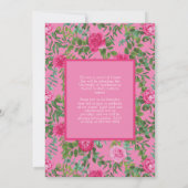 Roze Rose  Foto Afstuderen Aankondiging (Achterkant)