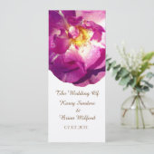 Roze Rose Foto Elegante bruiloft uitnodiging (Staand voorkant)