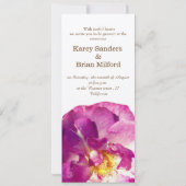 Roze Rose Foto Elegante bruiloft uitnodiging (Achterkant)