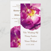 Roze Rose Foto Elegante bruiloft uitnodiging (Voorkant / Achterkant)