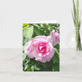 Roze Rose Foto gevouwen Note Kaart (Voorkant)