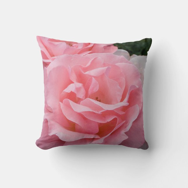 Roze Rose Foto Pillow Natuur Lovers Gardeners Kussen (Voorkant)