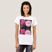 Roze Rose Foto T Shirt (Voorkant volledig)