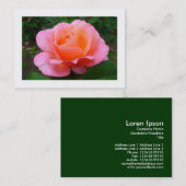 Roze Rose, foto van Mini Visitekaartje (Voorkant / Achterkant)