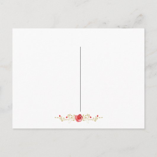 Roze Rose Foto Weddenschap Save the Date Aankondigingskaart (Achterkant)