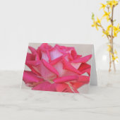  Roze Rose Fotografische Art Note Kaart (Gele Bloem)