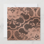 Roze Rose Foxier Blush Golden Lace Black Event VIP Kaart (Achterkant)