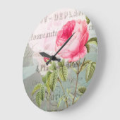 Roze Rose French Accent Clock Grote Klok (Hoek)
