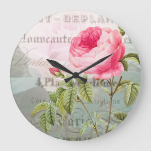 Roze Rose French Accent Clock Grote Klok