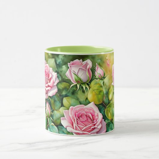 Roze Rose Garden Art Mok Cup (Midden)