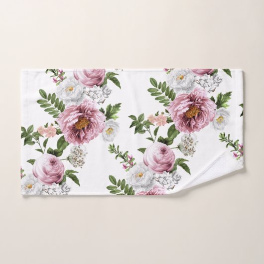 Roze Rose Garden Bad Handdoek (Handdoek)