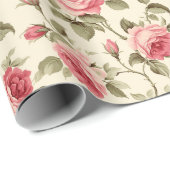 Roze Rose Garden Cadeaupapier (Rol Hoek)