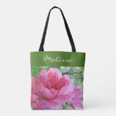 Roze Rose Garden Flower Floral Canvas tas (Achterkant)