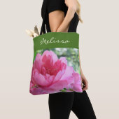 Roze Rose Garden Flower Floral Canvas tas (Dichtbij)
