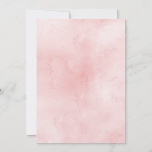 Roze Rose Garden Girl Baptism Kaart (Achterkant)