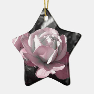 Roze Rose Garden Keramisch Ornament