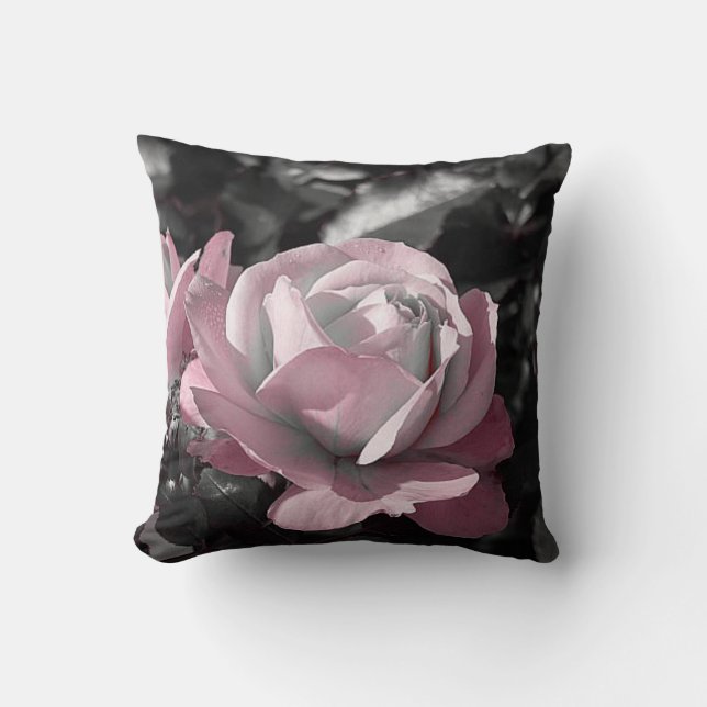 Roze Rose Garden Kussen (Voorkant)