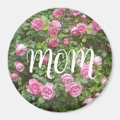 Roze Rose Garden Mam Magneet (Voorkant)