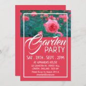 Roze Rose, Garden Party Kaart (Voorkant / Achterkant)