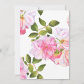 Roze Rose Garden Postponed Wedding Update Kaart (Achterkant)