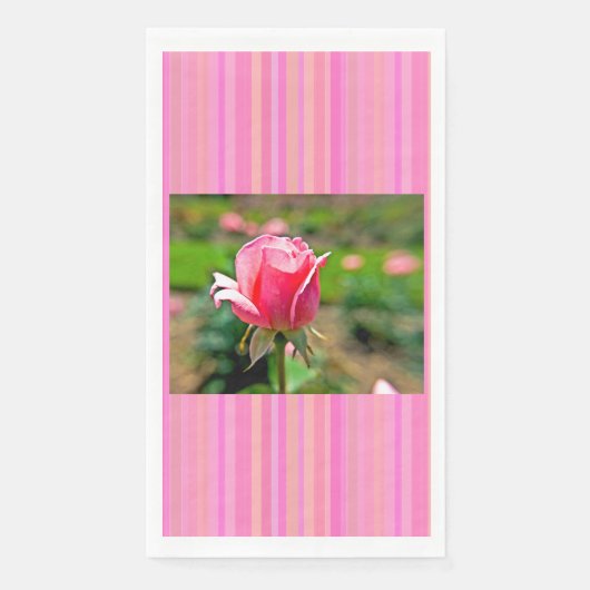 Roze Rose Garden Servet (Voorkant)