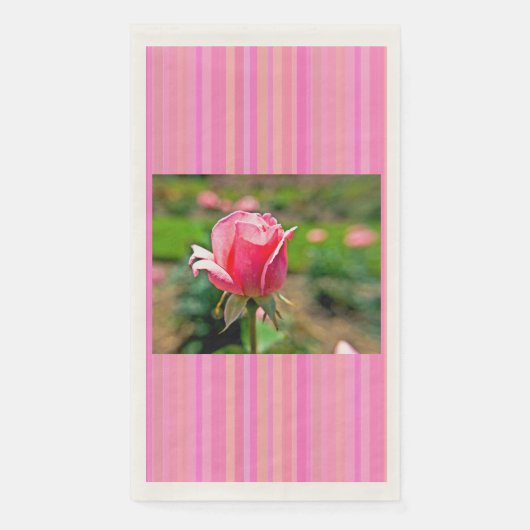 Roze Rose Garden Servet (Voorkant)