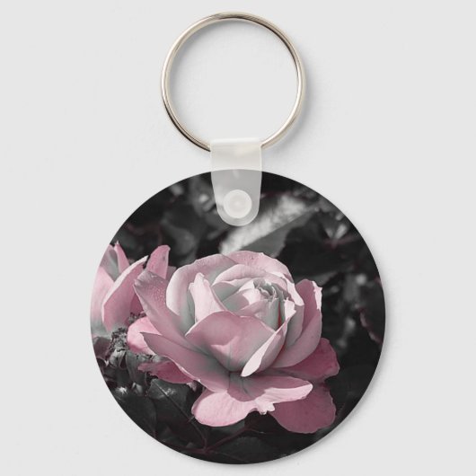 Roze Rose Garden Sleutelhanger (Voorkant)