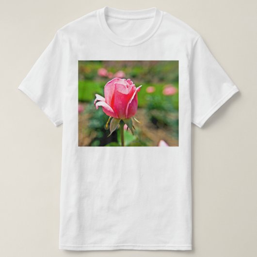 Roze Rose Garden T-shirt (Design voorkant)