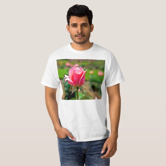 Roze Rose Garden T-shirt (Voorkant volledig)