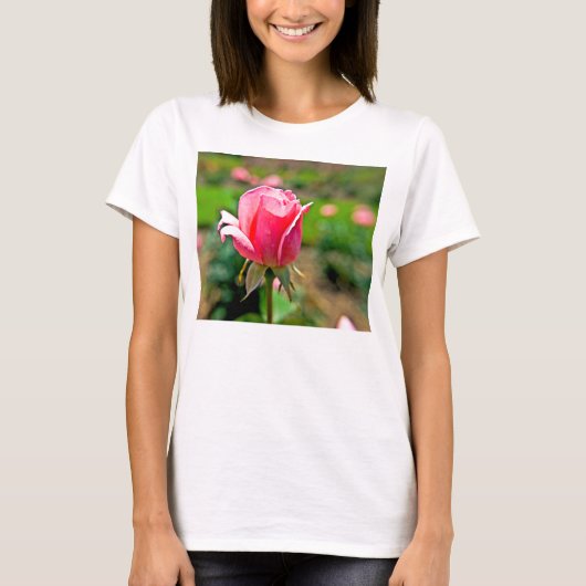 Roze Rose Garden T-shirt (Voorkant)