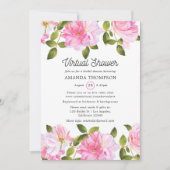 Roze Rose Garden Virtual Shower Kaart (Voorkant)