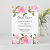 Roze Rose Garden Virtual Shower Kaart (Staand voorkant)